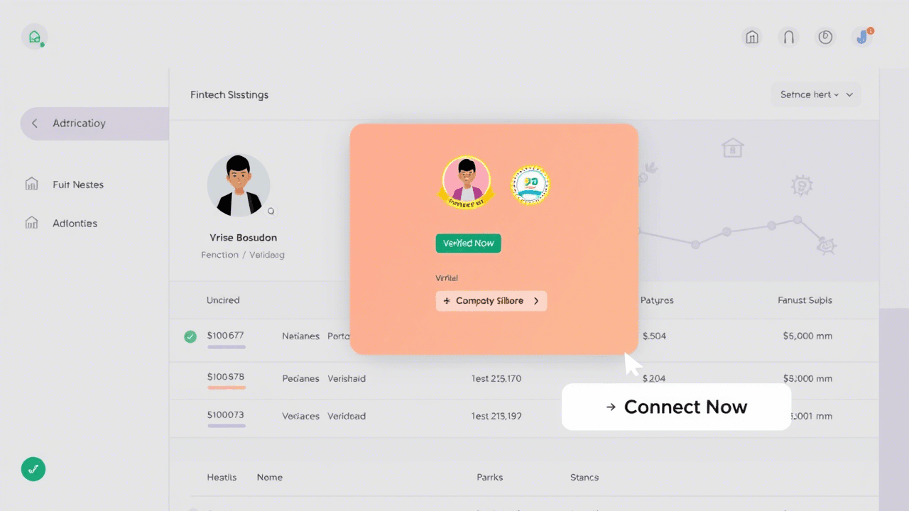 Business profile highlighted in a payment directory with trust and verification badges