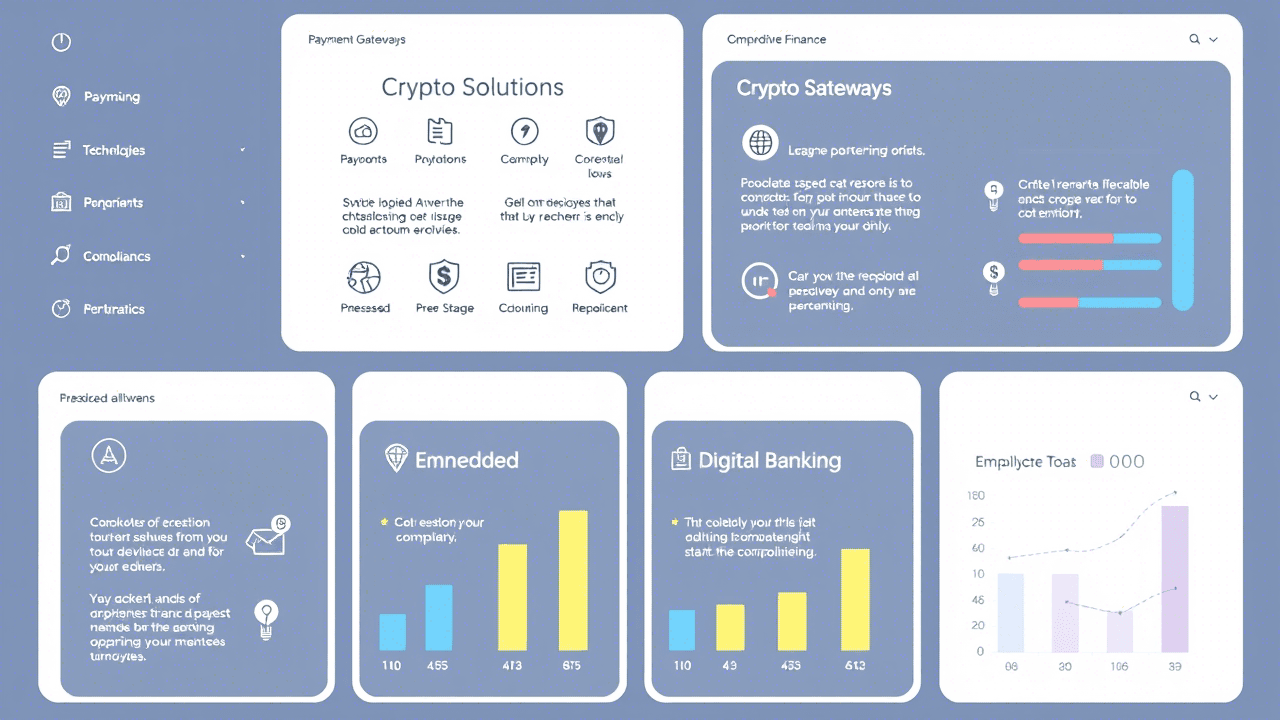 Fintech directory categories displayed in a modern dashboard interface