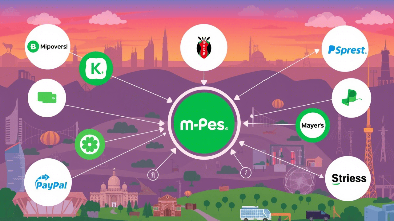 M-Pesa and payment gateway logos showcasing digital payment growth