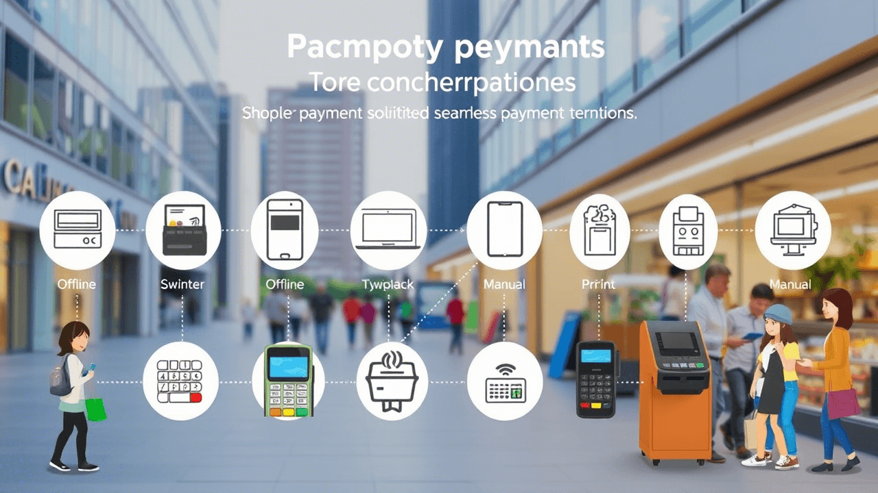 offline payment terminal icons indicating enhanced financial resilience measures.