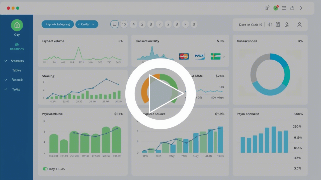 Merchant account dashboard with 2025 payment data insights