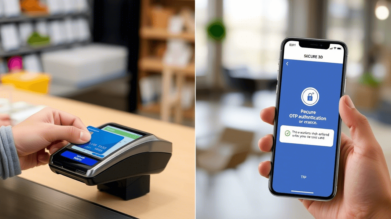 2D and 3D payment gateway comparison with authentication steps shown.