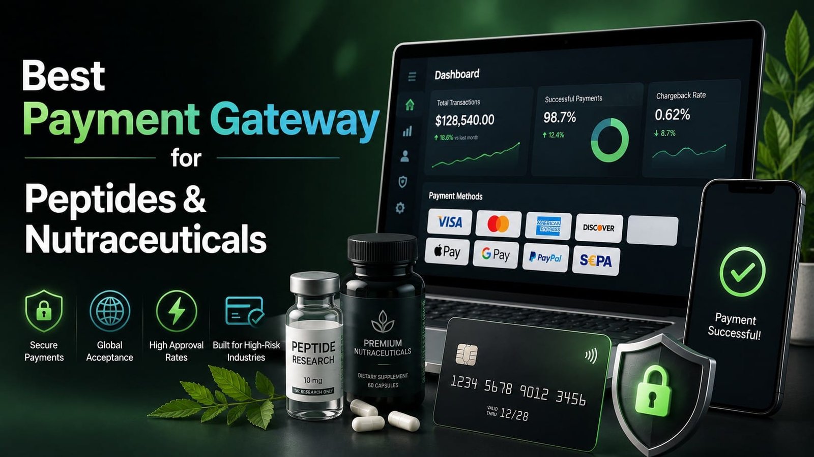 best payment gateway for peptides and nutraceuticals