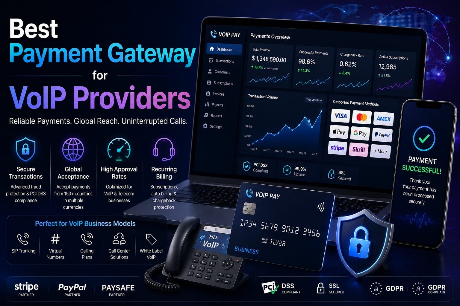 best payment gateway for VoIP providers