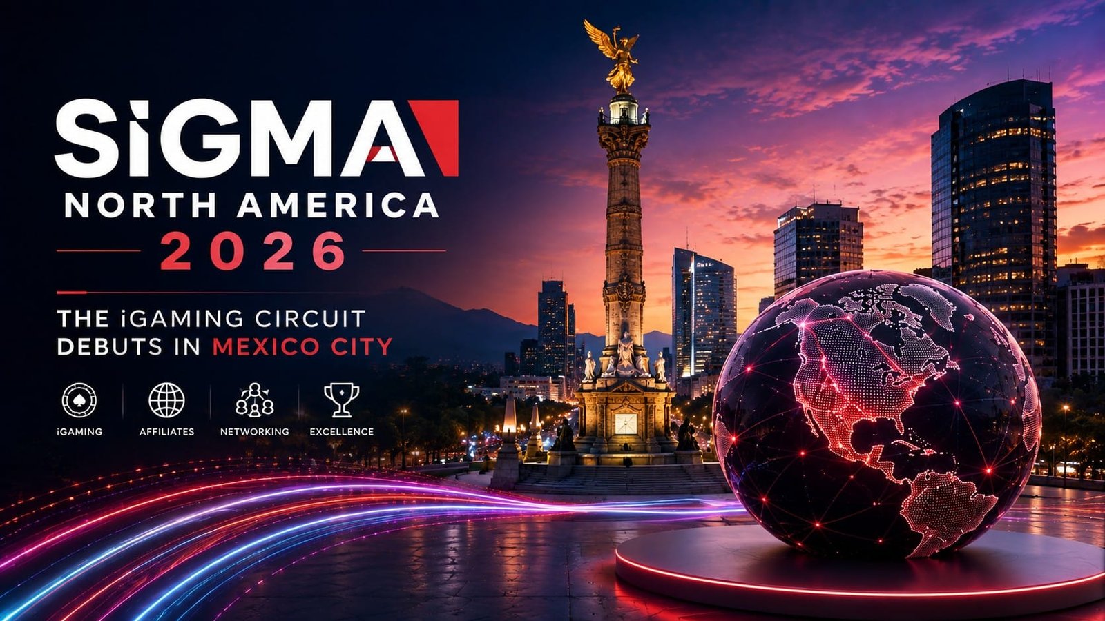 SiGMA North America 2026 Mexico City gaming conference banner
