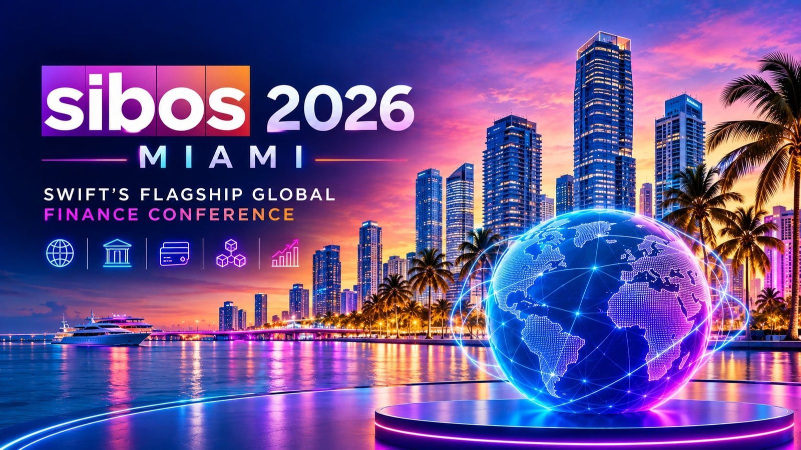 Sibos 2026 Miami fintech conference banner