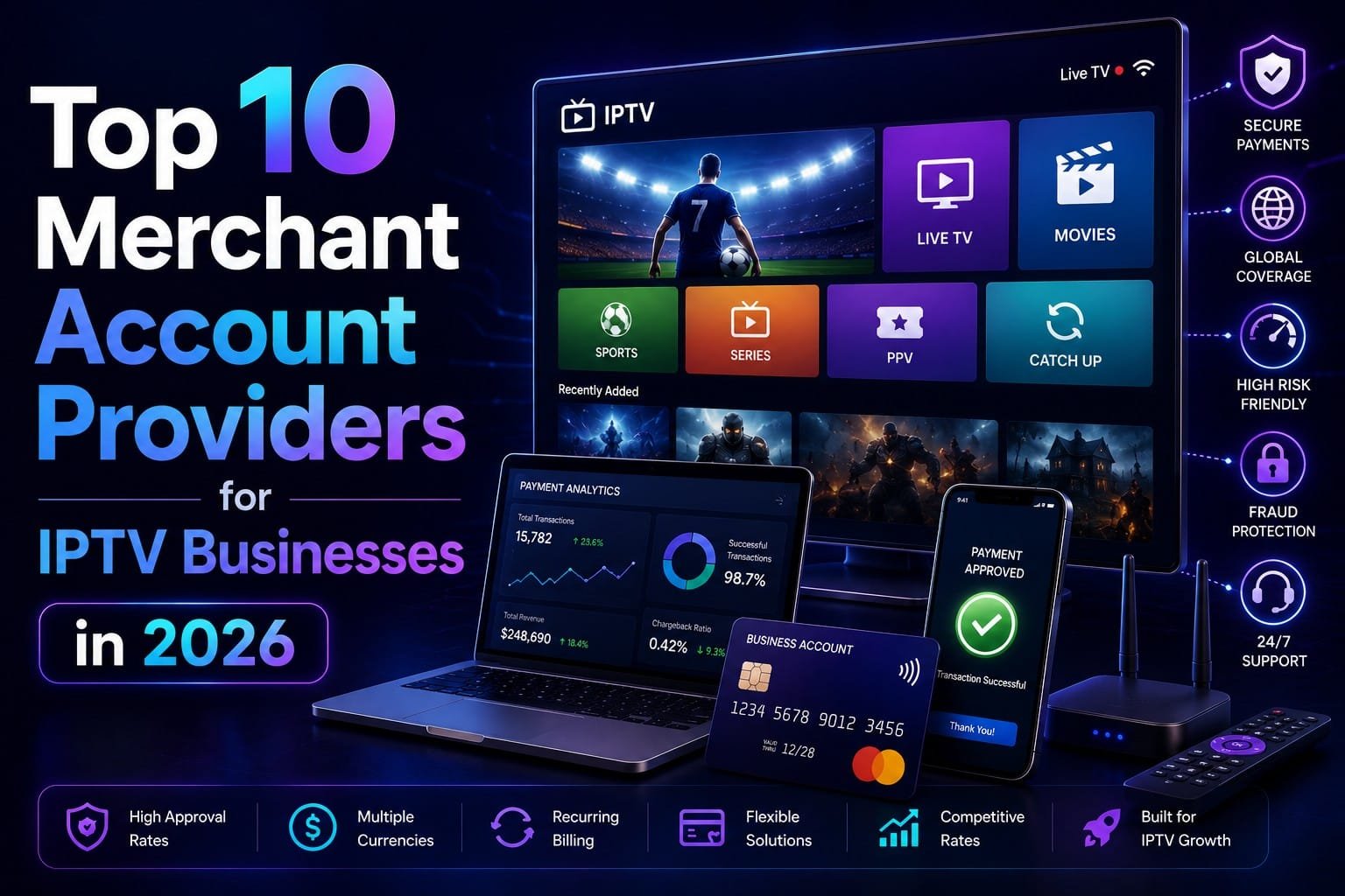 merchant account providers for IPTV