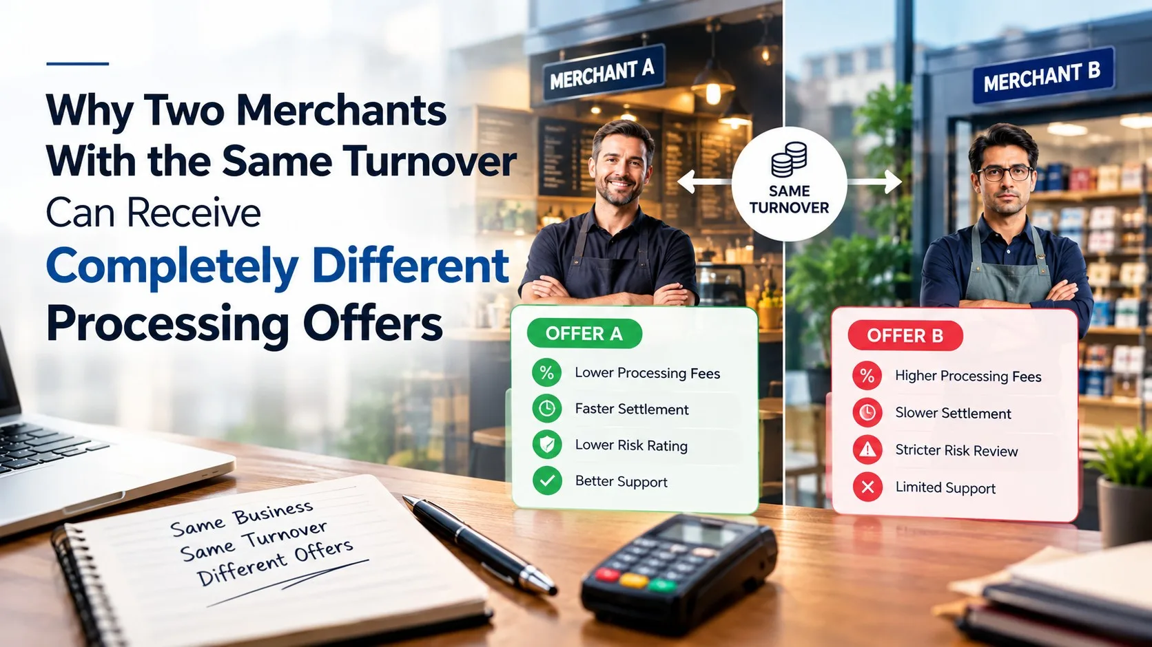 Same Turnover, Different Merchant Processing Offers